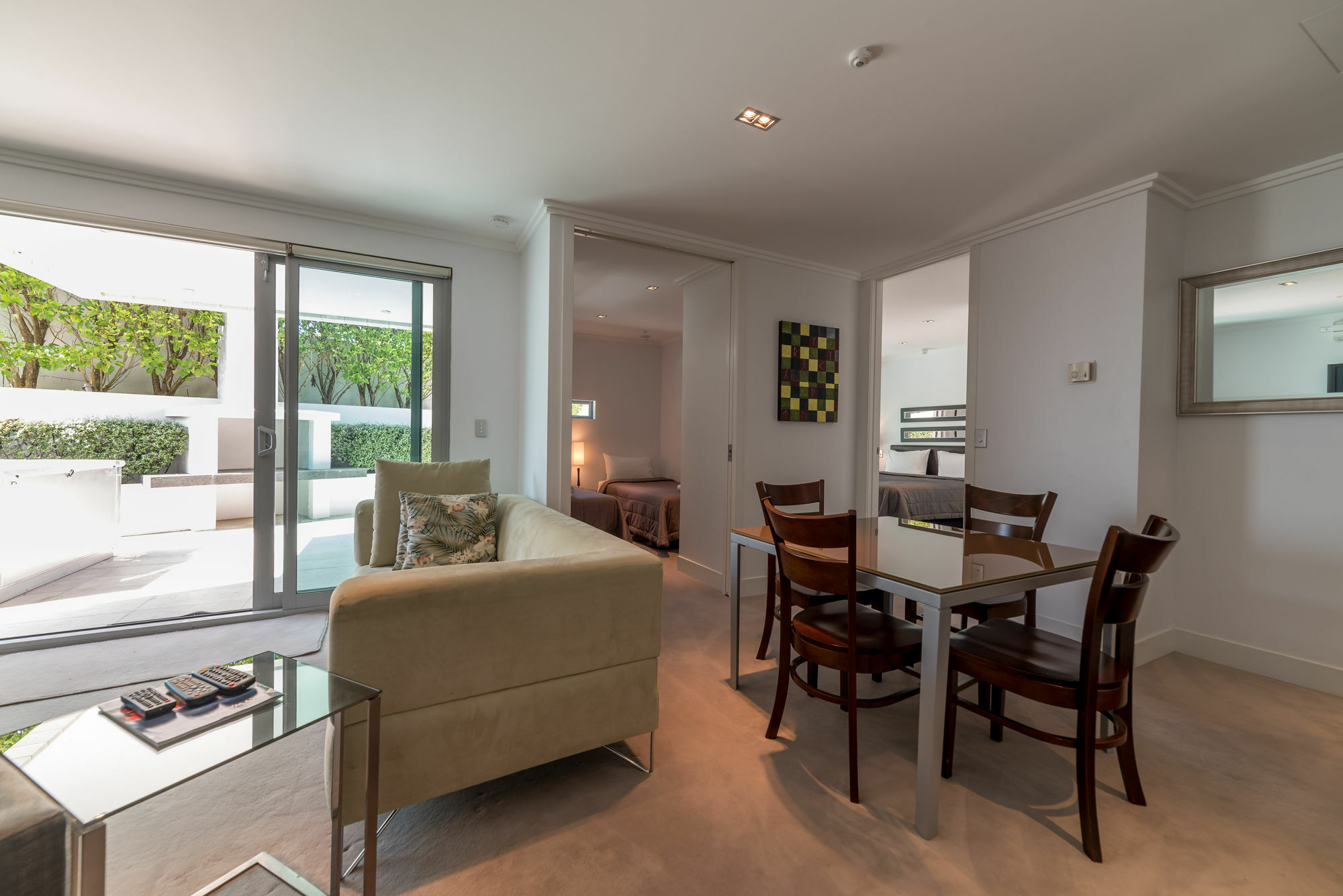 Sacred Waters Taupo Aparthotel Bagian luar foto A 3D rendering of a living room